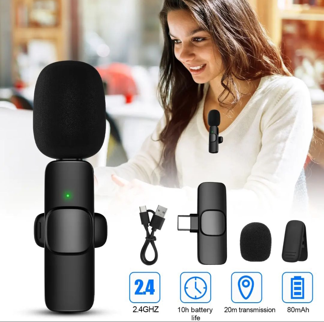 Picture of K8 Best Quality Wireless Microphone Bluetooth System Mic For Smartphone Type-C