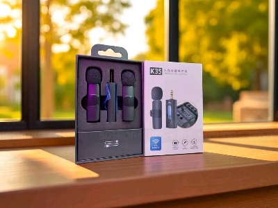 Picture of K35 DUAL WIRELESS DYNAMIC MICROPHONE WITH NOISE CANCELLING For Smartphone DSLR And All Others Audio 3.5mm Jack Support (3.5 mm)