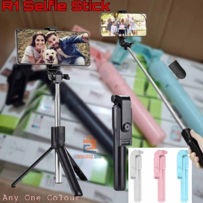 Picture of R1 Adjustable 3 in 1 Multifunctional Monopod Selfie Stick & Tripod with Wireless Bluetooth Remote Control -Selfie Stick - Multicolor