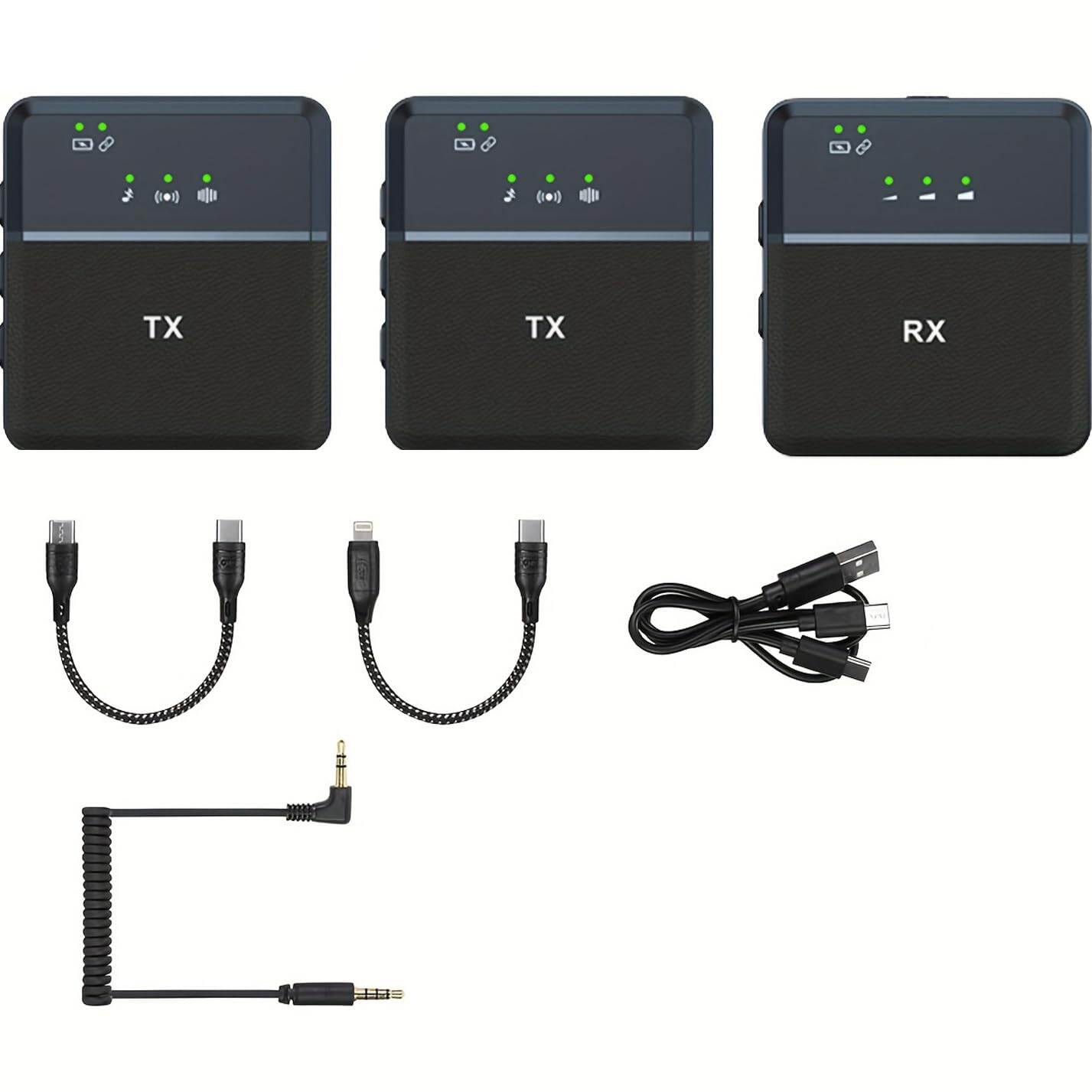 Picture of SX9 Dual Mini Wireless Microphone For Type C & 3.5 Interface (1:2)