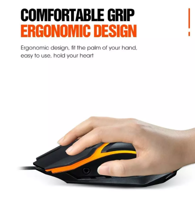 Picture of Wired Gaming Mouse LED Laptops PC Computers Optical Mice Computer Mouse- Mate BLACK - Black