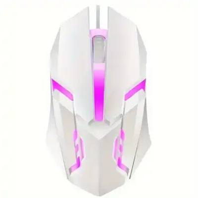Picture of Wired Gaming Mouse LED Laptops PC Computers Optical Mice Computer Mouse- Mate White Ome Pise - White