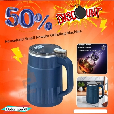 Picture of Multifunctional Electric Grinder Machine Powder Grinding Machine High Speed Electric Coffee Grinder with Large Capacity Kitchen Herb Spice Bean Mill Machine for Home Use Electric Grinder - Blue