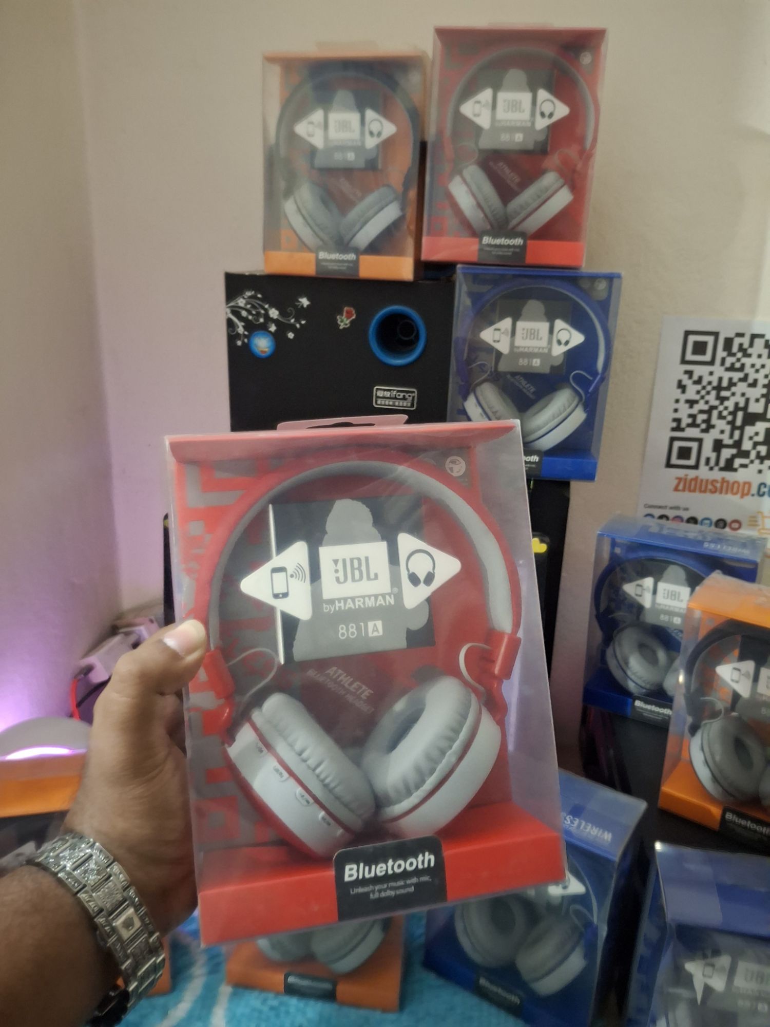 Picture of JBL 881A Wireless Headphones High Quality Bluetooth Headset - Multicolor