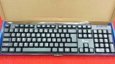 Picture of Ultra-Slim Designed Usb Computer Desktop Keyboard With Bangla Alphabets - Sleek And Functional Keyboard For Desktop Use - Black