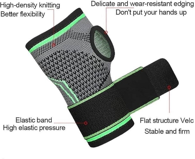 Picture of Compression Fabric High Elastic Bandage Fitness Yoga Wrist Support Crossfit Gym Powerlifting  (One size ) - Mulicolor