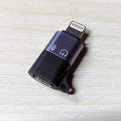 Picture of Type C To Lightning Adaptor For OTG Connection Microphone Or First Charging iphone - Black