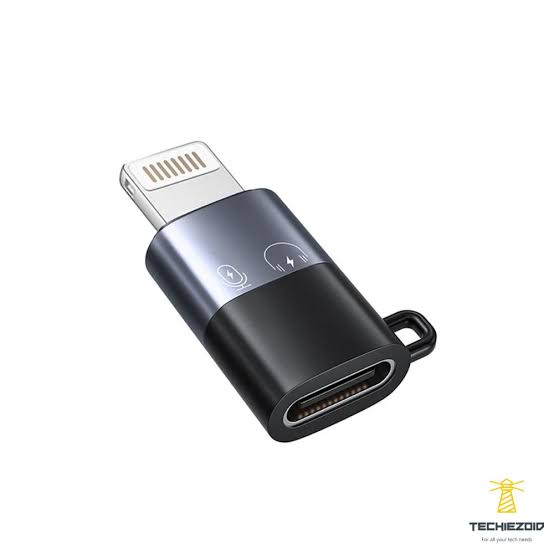 Picture of Type C To Lightning Adaptor For OTG Connection Microphone Or First Charging iphone - Black