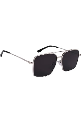Picture of Smart Sunglass For Men High Quality Matel Body Silver Frame & Black Glass