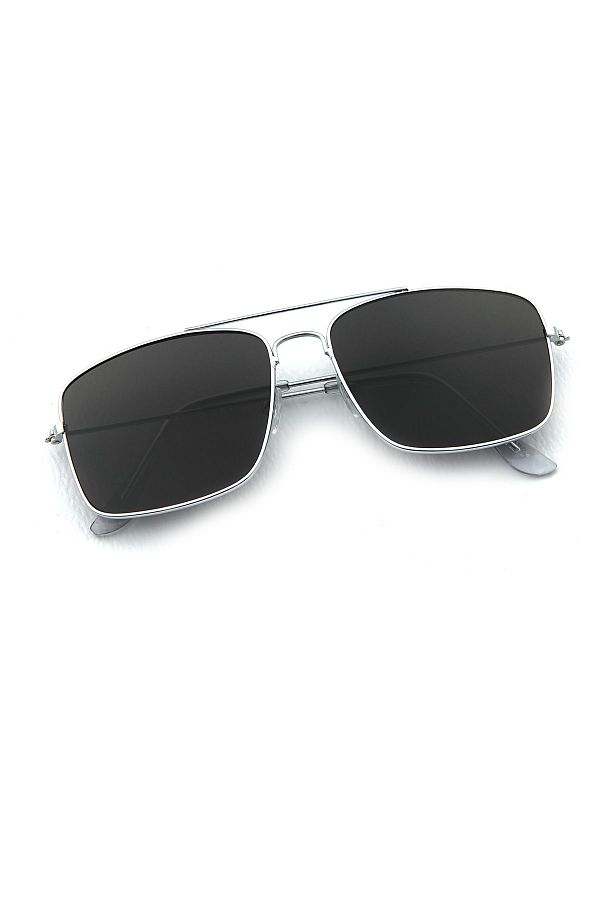 Picture of Smart Sunglass For Men High Quality Matel Body Silver Frame & Black Glass