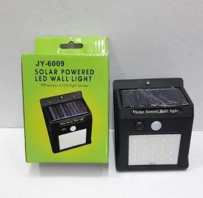 Picture of Solar Powered Sensor Wall Light 30 LED Lamp Automatic Light For Outdoor or Camp Site Light - Black