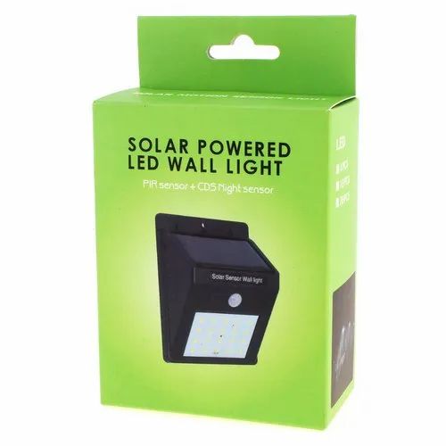Picture of Solar Powered Sensor Wall Light 30 LED Lamp Automatic Light For Outdoor or Camp Site Light - Black