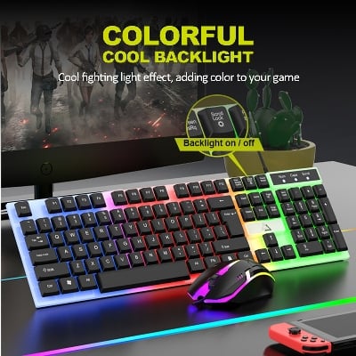 Picture of Gaming RGB Keyboard Mouse Combo Set Wired- White

RGB Wired Keyboard
RGB Wired Mouse

Gaming Combo Set
Full Size keyboard & Mouse
Auto DPI
Made In China
Full High Quality Plastic Body
￼￼￼ - White