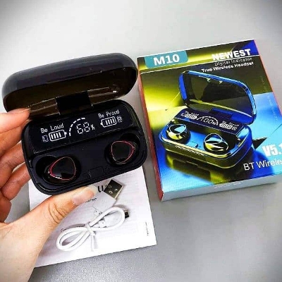Picture of M10 9D HiFi Surround Sound TWS Headphones Wireless Bluetooth 5.0 Earbuds Sport Waterproof Earphones - Bluetooth Headphone  ● Brand Name:Wiresto ● Vocalism Principle:Dynamic ● Control Button:No ● Active Noise-Cancellation:Yes ● Communication:True Wireless - Black