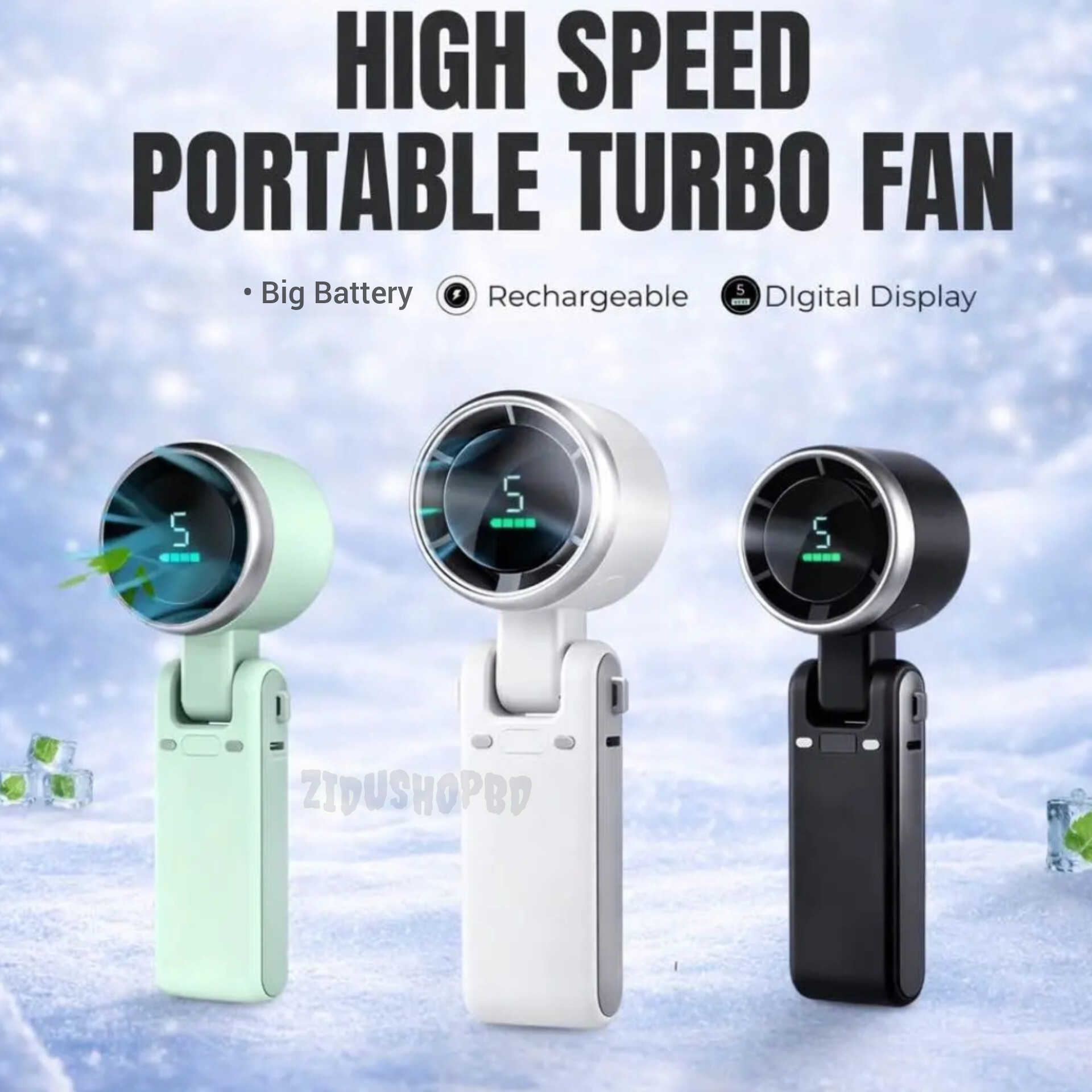 Picture of high quality turbo fan Rechargable system large battery - Multicolor