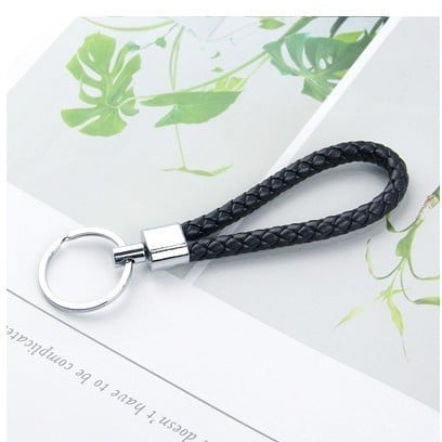 Picture of Leather Keychain Key Holder Metal Key Chain Key Ring Car Accessories Keychain rope car key anti-lost phone DIY pendant men's and women's key chain