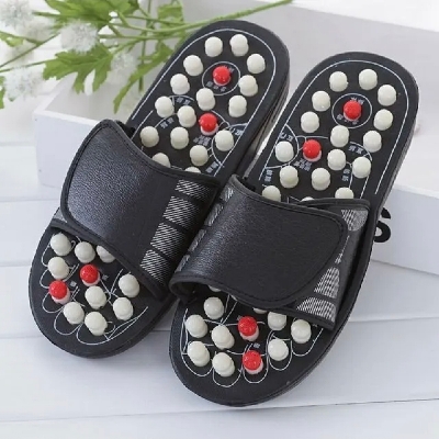 Picture of Dc Manufacturer Massage Slippers with Round Dots, Japanese Rotating Health Massage Slippers, Acupoint Health Foot Health Slippers - Multicolor