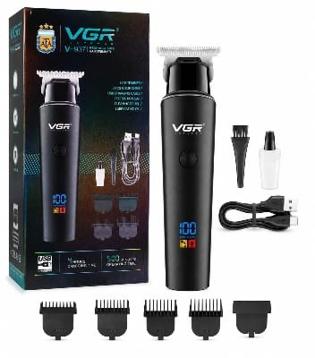 Picture of VGR V-937 Professional Precision T-Blade Rechargeable Hair Trimmer 500 Minutes Runtime, Smart LED Digital Display