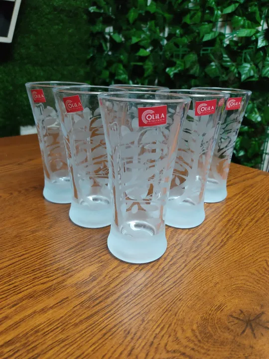 Picture of Transparent Printed Drinking Juice Glass / Lacchi Glass (Olila-W43P) pata print