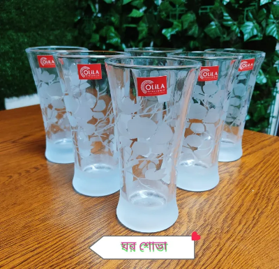 Picture of Transparent Printed Drinking Juice Glass / Lacchi Glass (Olila-W43P) pata print
