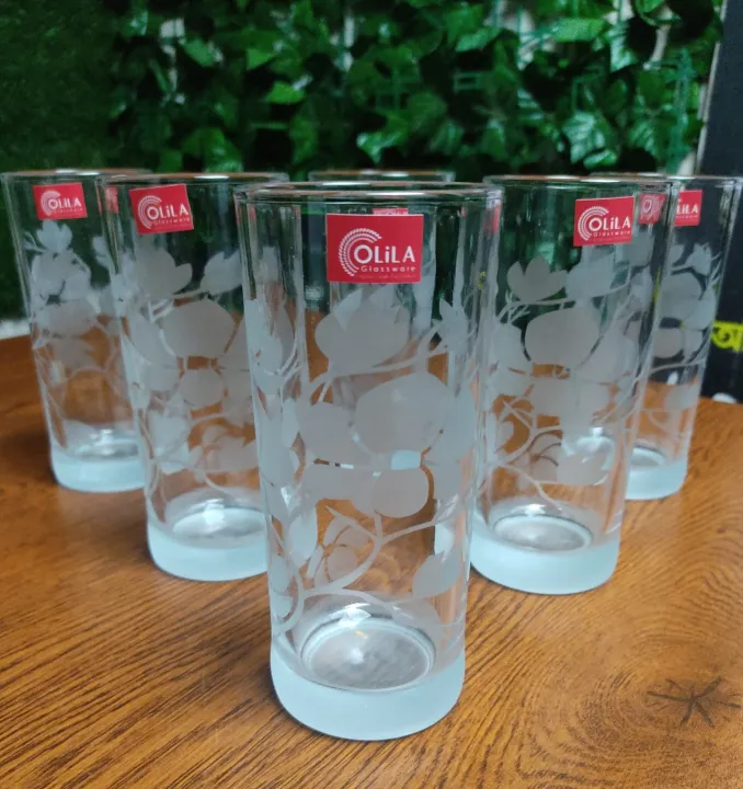 Picture of Transparent Printed Drinking Juice Glass / Lacchi Glass (Olila-W12P) Lota print