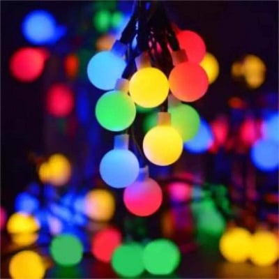 Picture of 15ft Number of LED Lights: 28 Diameter of the Balls: 1.5cm Light Patterns: 8 Wire Color: Transparent Transformer: 24V output - Multicolor