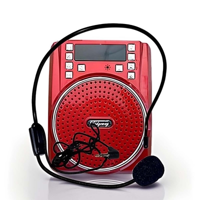 Picture of Portable Bluetooth Speaker with Radio Mic Loud Memory Card Soundbox for Outdoor and Indoor Use - Multicolor