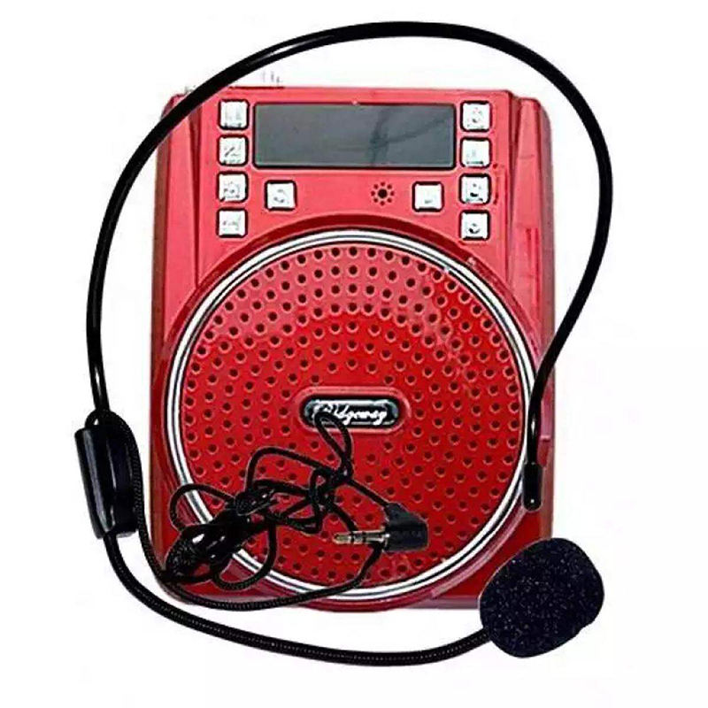 Picture of Portable Bluetooth Speaker with Radio Mic Loud Memory Card Soundbox for Outdoor and Indoor Use - Multicolor