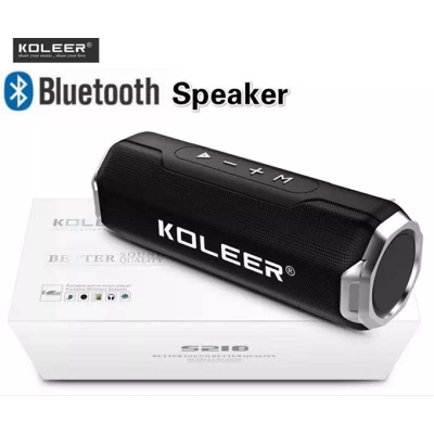 Picture of KOLEER Waterproof Outdoor HIFI Speaker Wireless Bluetooth Speaker Subwoofer Sound Box Support FM Radio TF Mp3 Player Mobile Phone - Black