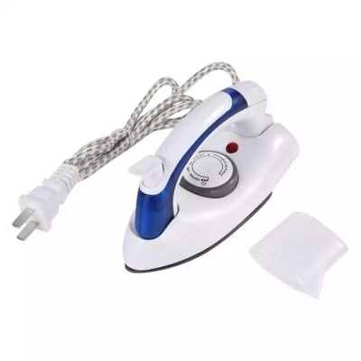 Picture of Mini Portable Foldable Electric Steam Iron For Clothes With 3 Gears Teflon Baseplate Handheld Flatiron For Home Travelling - White - White