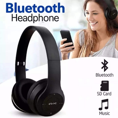 Picture of Wireless Headphones, P47 Bluetooth Over Ear Foldable Headset with Microphone Stereo Earphones 3.5mm Audio Support FM Radio TF for PC TV Smart Phones & Tablet / PUBG GAME /Wireless Headphones, P47 Bluetooth Over Ear Foldable Headset - Multicolor