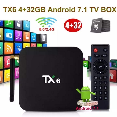 Picture of Smart Android 9.0 Tv Box Tanix Tx6 (Ram 4 Gb - Rom 32 Gb ) -  Android Tv Box - Black