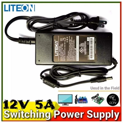 Picture of AC240V to DC 12V 5A SMPS Power Supply Adapter lighting transformer Converter Charger For LED Strip light LED TV CCTV Camera W1209 XH-M452 - Black