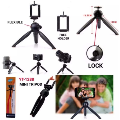 Picture of Yunteng Yt-228 Mini Tripod For Mobile Phones And Action Cameras - Black