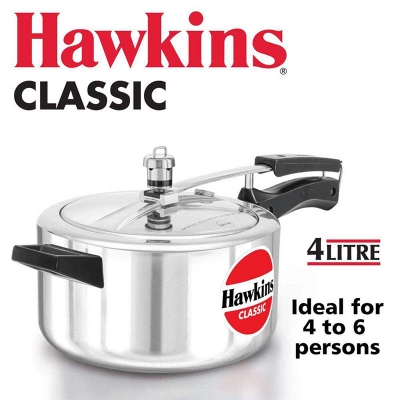 Picture of Hawkins Classic 4 L Pressure Cooker (Aluminium) - Multicolor