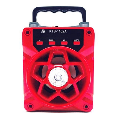Picture of KTS-1102 Karaoke Wireless Bluetooth portable digital display and LED light speaker with remote free mic(echo) - Multicolor