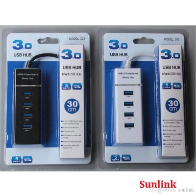 Picture of 4 PORT USB HUB 2.0 MULTI SPLITTER EXPANSION DESKTOP PC LAPTOP ADAPTER - Usb Hub - Multicolor