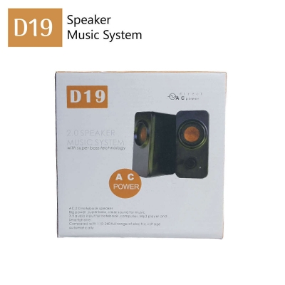 Picture of AC Mini Speaker-D19 For Mobile, Computer and Laptop. - Multicolor