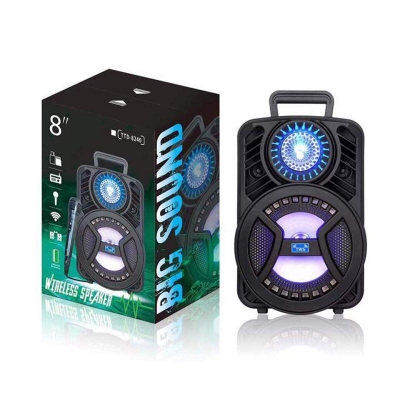 Picture of TTD-8240 Super Bass 8 inch Karaoke Wireless Bluetooth Speaker With Mic - Multicolor