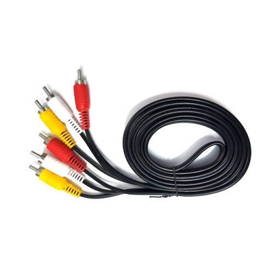 Picture of 3 RCA Composite Male to Male Audio Video AV Cable for DVD, Android TV Box - Multicolor