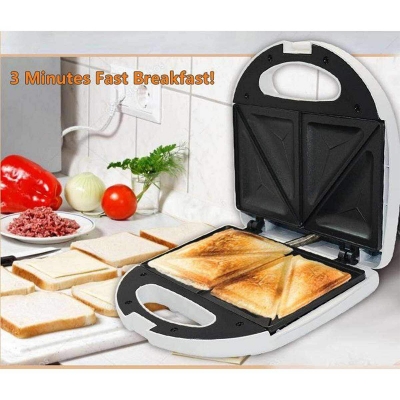 Picture of DSP Sandwich Maker Toaster Bread Oven Electric Grill Meat BBQ Steak Hamburger Breakfast Machine Triangle plate KC1045 - Multicolor