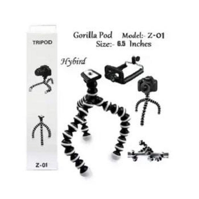 Picture of Gorilla Z-01 Octopus Tripod Stand with Phone Holder Clip Phone Camera Z01 EWL - Multicolor