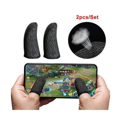 Picture of 1 Pairs ( 2 pcs ) PUBG finger sleeves - Finger Gloves For PUBG - Finger Sleeves For Free Fire - Finger Grip For Gaming - Free Fire Finger Sleeves / Free Fire Finger Gloves / Free Fire Finger Cover - PUBG Finger Gloves for Mobile Gaming - Multicolor