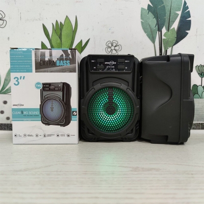 Picture of GTS 1346 Portable Rechargeable Wireless Bluetooth Speaker With FM Radio USB & SD Card Supported High Quality Sound & Extra Base - multicolour