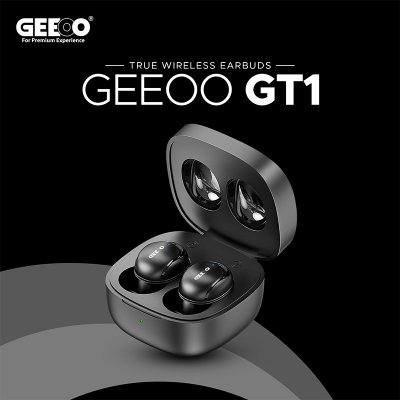 Picture of Geeoo GT-1 TWS Best Wireless Earbuds Bluetooth version V5.0+ - Black