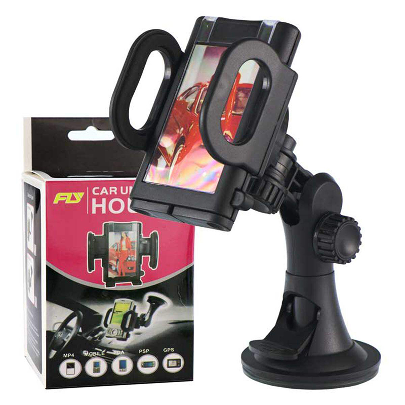 Picture of Universal Car Phone Holder with 360 Degree Rotation Adjustable Arm Dashboard and Windshield Mount Compatible with Most Smartphones - Multicolor
