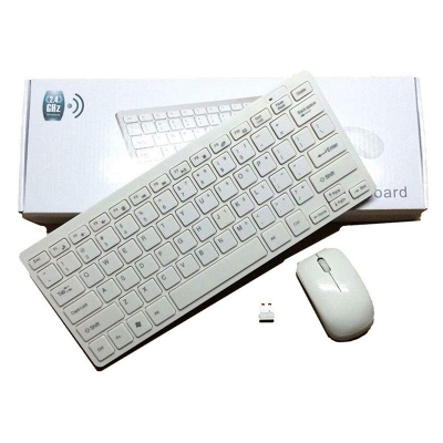 Picture of Mini Slim Wireless Keyboard & Mouse Combo - Sleek And Compact Combo Perfect For Laptop Or Desktop Pc Users Seeking Wireless Convenience - Multicolor