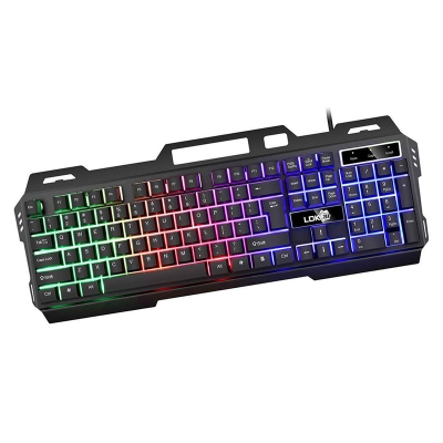 Picture of LDKAI RK300 Keyboard, Floating Metal Luminous Mechanical 3D Feel Universal Wired Keyboard Suitable for Game Lovers - Multicolor