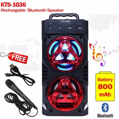 Picture of KTS 1036 Stereo Dual Speaker Wireless Bluetooth speaker With Microphone(FREE)