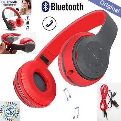 Picture of Wireless Bluetooth Headphone P47 Stereo Earphone with SD Card Slot - Multicolor - Ear Phone